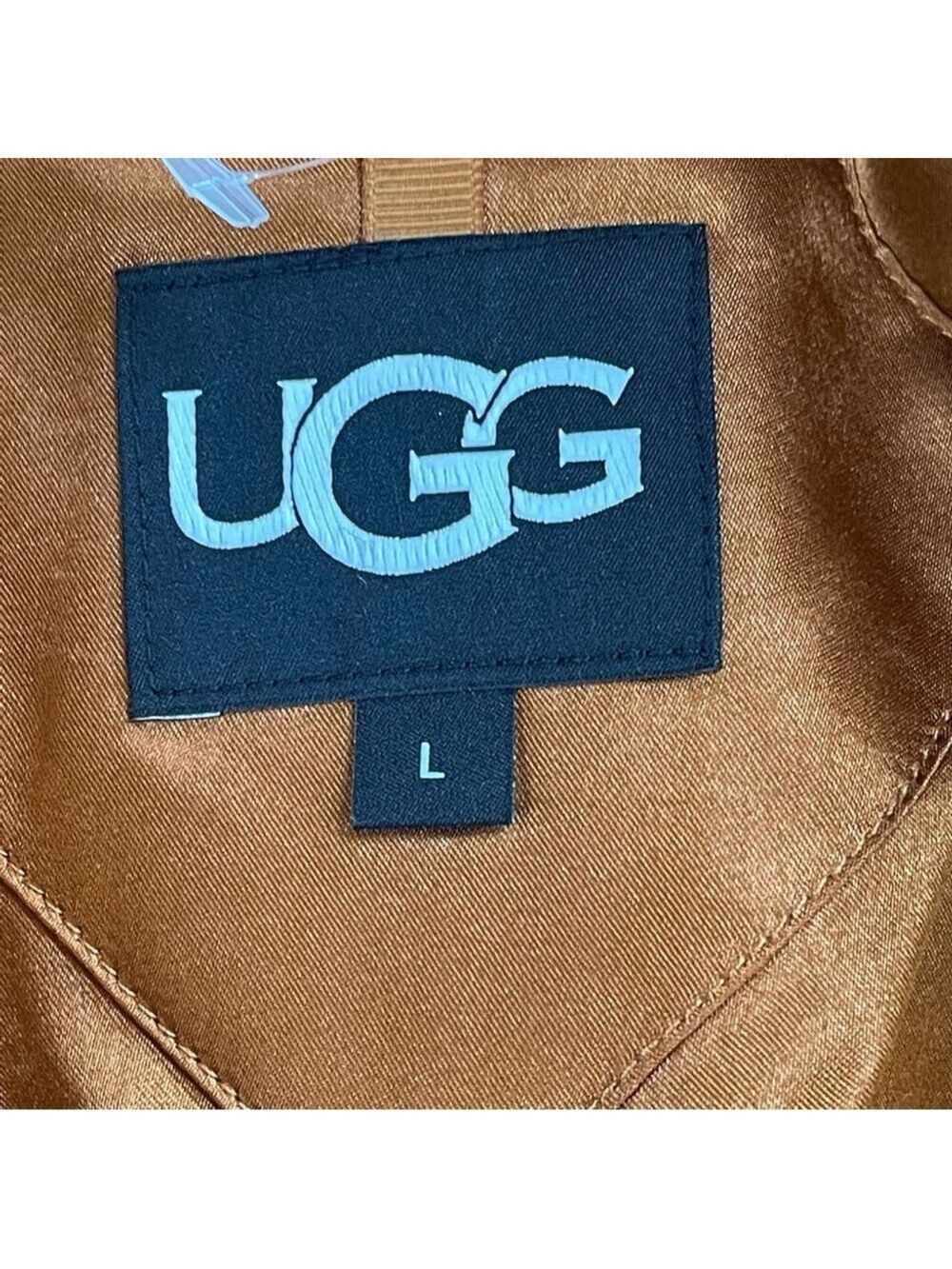 UGG Gertrude Short Teddy Coat in Chestnut Brown Sz Large Soft and cozy - Picture 9 of 13